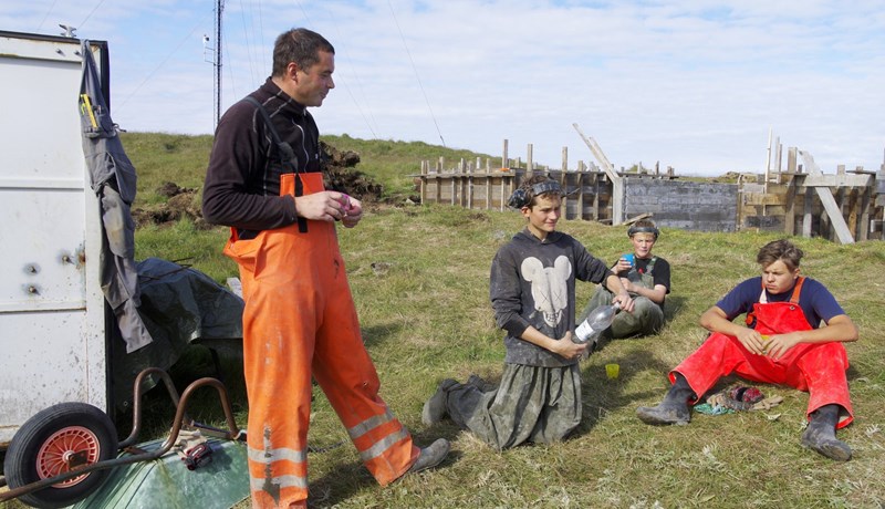 Byggt yfir starfsmenn Hótels Flateyjar