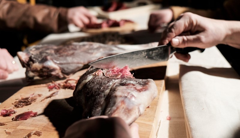 Geitaafurðir og lifandi geitur voru til sýnis á Hlemmi