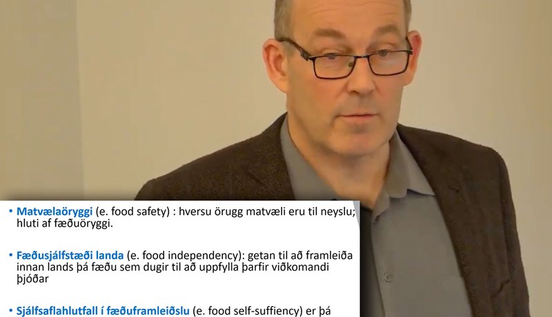 Matvælaframleiðslan á Íslandi stendur undir stórum hluta af fæðuframboði Íslendinga