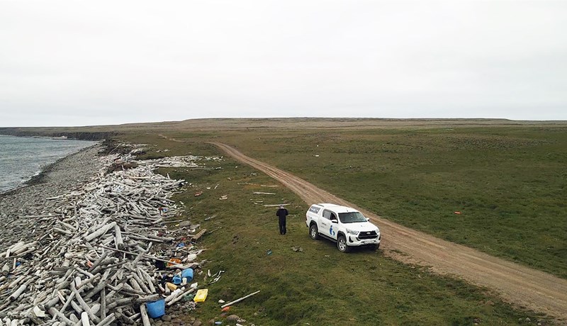 Um 4 tonn af rusli söfnuðust í 12 áburðarsekki